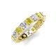5 - Laida 3.80 mm Yellow Diamond and White Lab Grown Diamond Eternity Band 