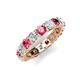 5 - Laida 3.80 mm Pink Tourmaline and Lab Grown Diamond Eternity Band 