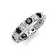 5 - Laida 3.80 mm Black Diamond and White Lab Grown Diamond Eternity Band 