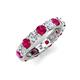 5 - Laida 3.80 mm Ruby and Lab Grown Diamond Eternity Band 