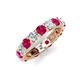 5 - Laida 3.80 mm Ruby and Lab Grown Diamond Eternity Band 