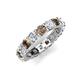 5 - Laida 3.80 mm Smoky Quartz and Lab Grown Diamond Eternity Band 