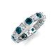 5 - Laida 3.80 mm Blue Diamond and White Lab Grown Diamond Eternity Band 