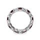 6 - Laida 3.80 mm Red Garnet and Lab Grown Diamond Eternity Band 