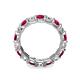6 - Laida 3.80 mm Ruby and Lab Grown Diamond Eternity Band 
