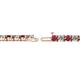 2 - Cliona 3.30 mm Ruby and Lab Grown Diamond Eternity Tennis Bracelet 