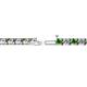 2 - Cliona 3.30 mm Green Garnet and Lab Grown Diamond Eternity Tennis Bracelet 