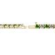 2 - Cliona 3.30 mm Green Garnet and Lab Grown Diamond Eternity Tennis Bracelet 