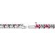 2 - Cliona 3.30 mm Pink Tourmaline and Lab Grown Diamond Eternity Tennis Bracelet 