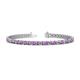1 - Cliona 3.30 mm Amethyst and Lab Grown Diamond Eternity Tennis Bracelet 