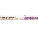 2 - Cliona 3.30 mm Amethyst and Lab Grown Diamond Eternity Tennis Bracelet 