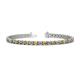 1 - Cliona 3.30 mm Citrine and Lab Grown Diamond Eternity Tennis Bracelet 