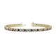 1 - Cliona 3.30 mm Iolite and Lab Grown Diamond Eternity Tennis Bracelet 