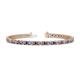 1 - Cliona 3.30 mm Iolite and Lab Grown Diamond Eternity Tennis Bracelet 