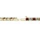 2 - Cliona 3.30 mm Red Garnet and Lab Grown Diamond Eternity Tennis Bracelet 