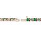2 - Cliona 3.30 mm Emerald and Lab Grown Diamond Eternity Tennis Bracelet 