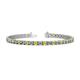 1 - Cliona 3.30 mm Yellow Sapphire and Lab Grown Diamond Eternity Tennis Bracelet 