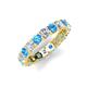 5 - Laida 3.40 mm Blue Topaz and Lab Grown Diamond Eternity Band 