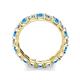 6 - Laida 3.40 mm Blue Topaz and Lab Grown Diamond Eternity Band 