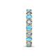 7 - Laida 3.40 mm Blue Topaz and Lab Grown Diamond Eternity Band 