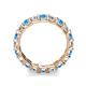 6 - Laida 3.40 mm Blue Topaz and Lab Grown Diamond Eternity Band 