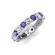 5 - Laida 3.40 mm Iolite and Lab Grown Diamond Eternity Band 
