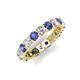 5 - Laida 3.40 mm Iolite and Lab Grown Diamond Eternity Band 