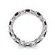 6 - Laida 3.40 mm Red Garnet and Lab Grown Diamond Eternity Band 