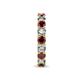 7 - Laida 3.40 mm Red Garnet and Lab Grown Diamond Eternity Band 