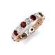 5 - Laida 3.40 mm Red Garnet and Lab Grown Diamond Eternity Band 