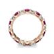6 - Laida 3.40 mm Rhodolite Garnet and Lab Grown Diamond Eternity Band 