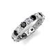 5 - Laida 3.40 mm Black Diamond and Lab Grown Diamond Eternity Band 