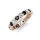 5 - Laida 3.40 mm Black Diamond and Lab Grown Diamond Eternity Band 