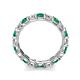 6 - Laida 3.40 mm Emerald and Lab Grown Diamond Eternity Band 