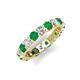 5 - Laida 3.40 mm Emerald and Lab Grown Diamond Eternity Band 