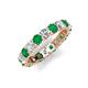 5 - Laida 3.40 mm Emerald and Lab Grown Diamond Eternity Band 