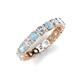 5 - Laida 3.40 mm Aquamarine and Lab Grown Diamond Eternity Band 
