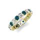 5 - Laida 3.40 mm Blue Diamond and Lab Grown Diamond Eternity Band 