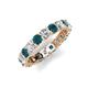 5 - Laida 3.40 mm Blue Diamond and Lab Grown Diamond Eternity Band 