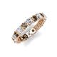 5 - Laida 3.40 mm Smoky Quartz and Lab Grown Diamond Eternity Band 