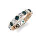 5 - Laida 3.40 mm London Blue Topaz and Lab Grown Diamond Eternity Band 