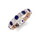 5 - Laida 3.40 mm Blue Sapphire and Lab Grown Diamond Eternity Band 