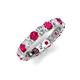 5 - Laida 3.40 mm Ruby and Lab Grown Diamond Eternity Band 