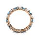 5 - Laida 3.40 mm Blue Topaz and Lab Grown Diamond Eternity Band 
