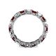 5 - Laida 3.40 mm Red Garnet and Lab Grown Diamond Eternity Band 
