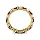 5 - Laida 3.40 mm Red Garnet and Lab Grown Diamond Eternity Band 