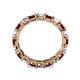 5 - Laida 3.40 mm Red Garnet and Lab Grown Diamond Eternity Band 