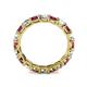 5 - Laida 3.40 mm Rhodolite Garnet and Lab Grown Diamond Eternity Band 