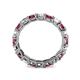 5 - Laida 3.40 mm Rhodolite Garnet and Lab Grown Diamond Eternity Band 