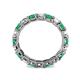 5 - Laida 3.40 mm Emerald and Lab Grown Diamond Eternity Band 